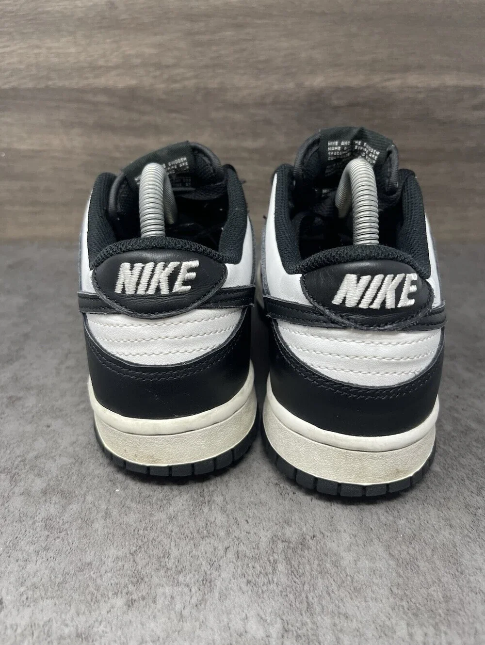 Nike Dunk Low Panda Sneakers Kids Size 6.5Y Black White Athletic Trainer